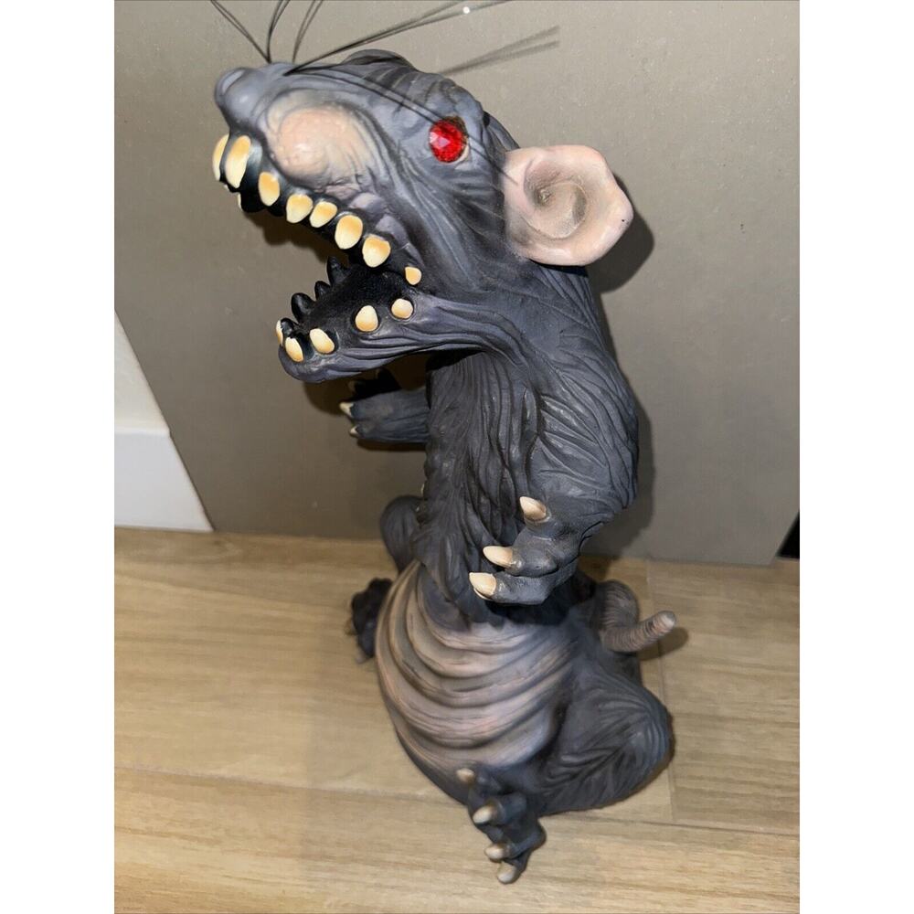 Seasons Zauder 1999 large rubber rat red eye vintage Halloween pop decor
